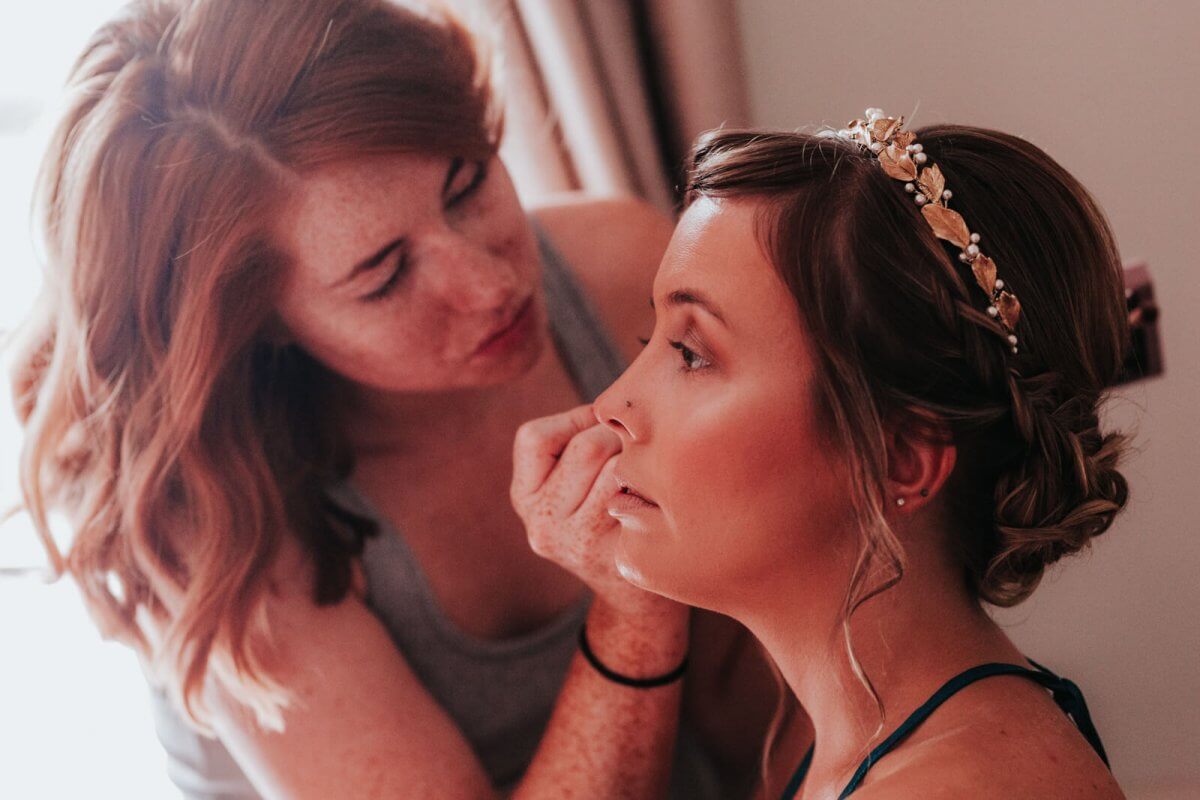 Bridal and groom prep photography